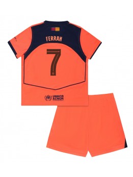 Billige Barcelona Ferran Torres #7 Tredjedraktsett Barn 2025-26 Kortermet (+ Korte bukser)